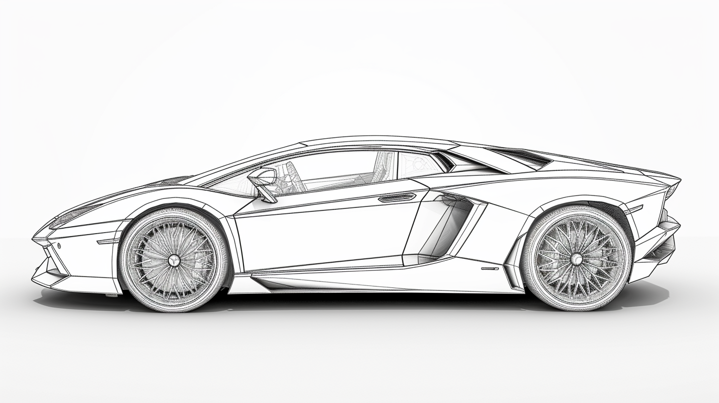 Luxury Sport Car Coloring Page