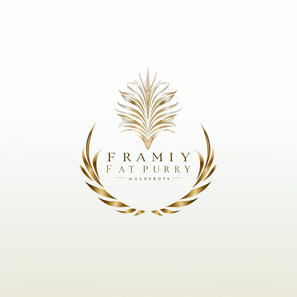 Luxury logo design on white background