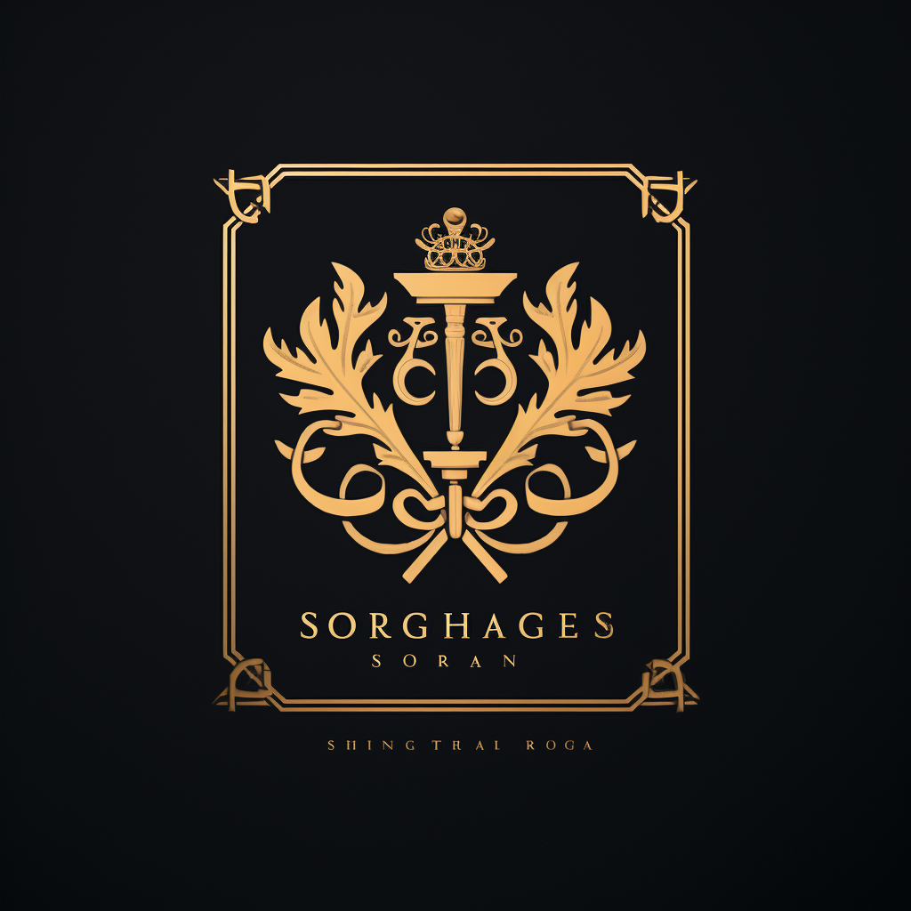 Vintage luxury restaurant logo with art deco elements