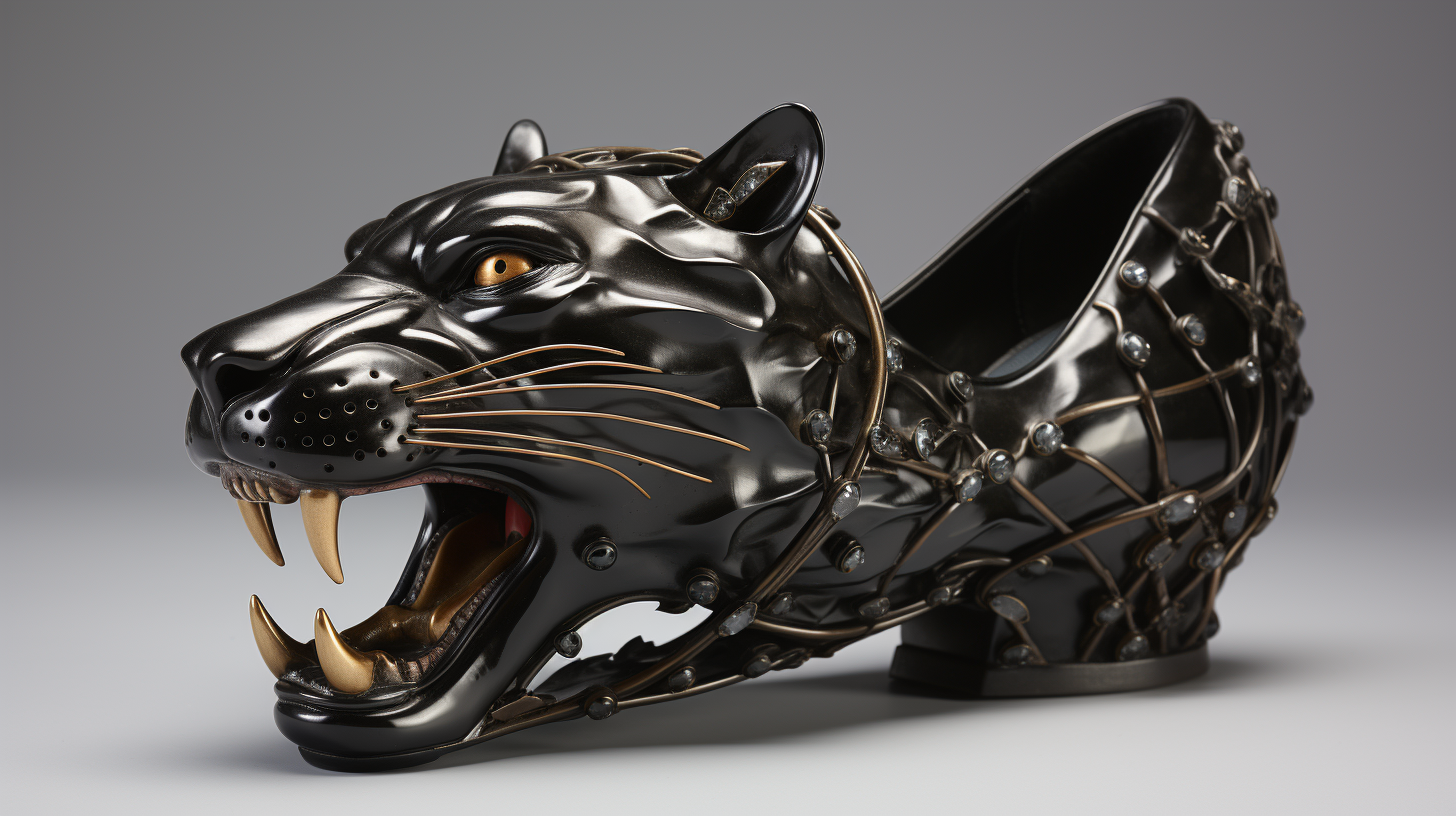 Panther with High-Heeled Shoe in Mouth