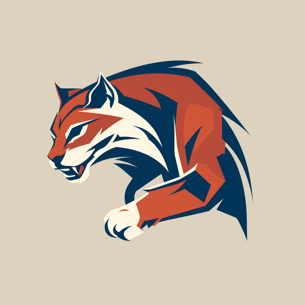 Minimalist Lynx Side Jump Logo