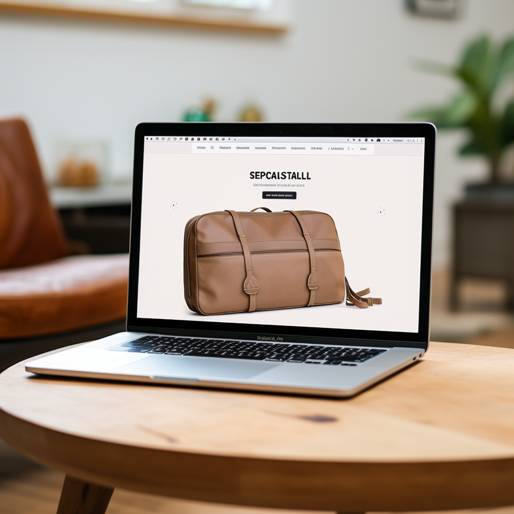 Macbook Pro showcasing Shopify site