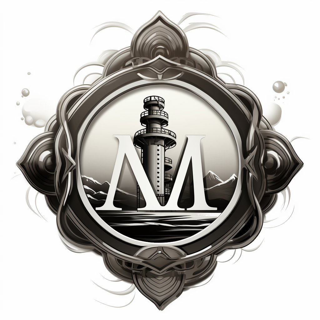 Machana logo with monogram oil rig