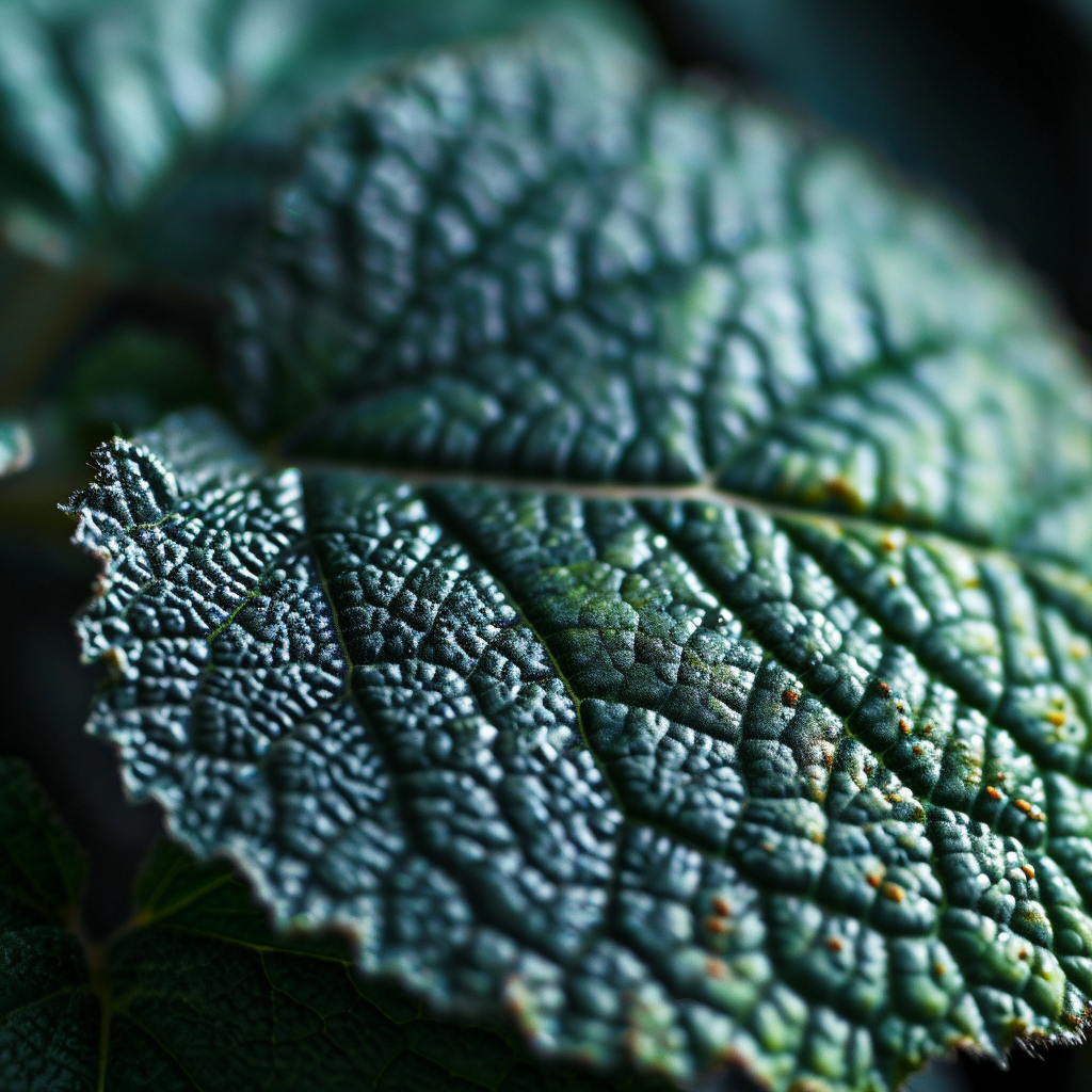 Close-up of Hyperrealistic Green Leaves