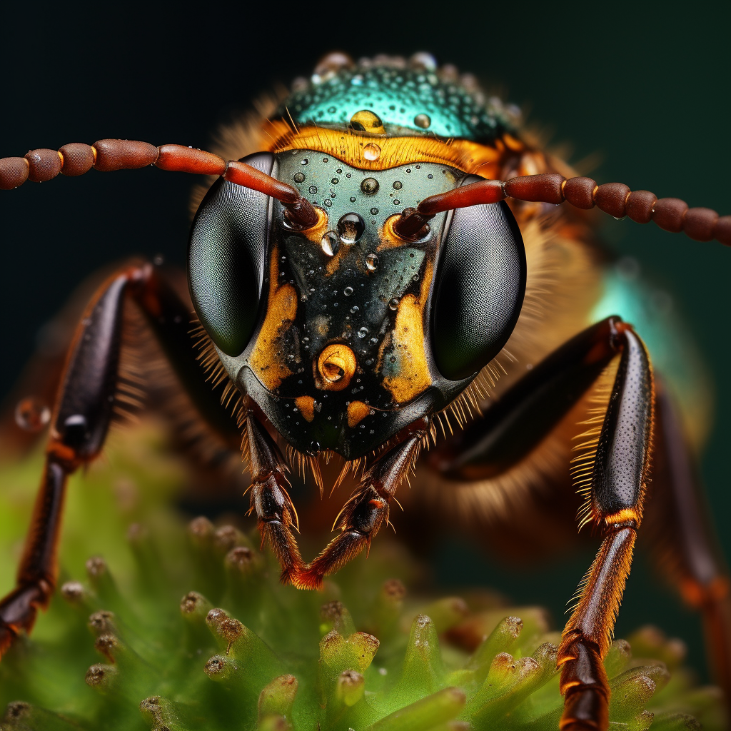 Detailed macro insect photography image