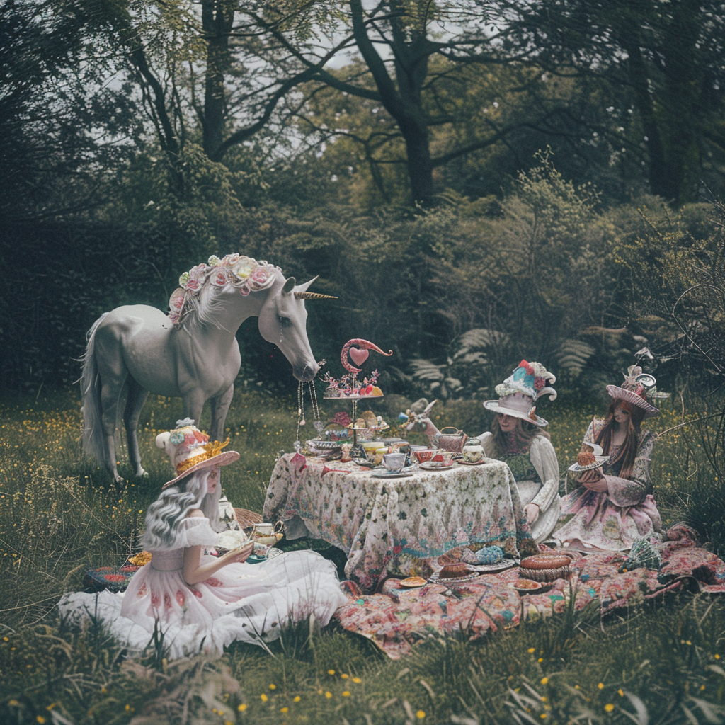 Tea Party on Grassy Hilltop