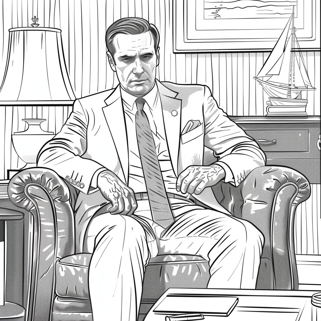 Mad Men TV Show Coloring Page