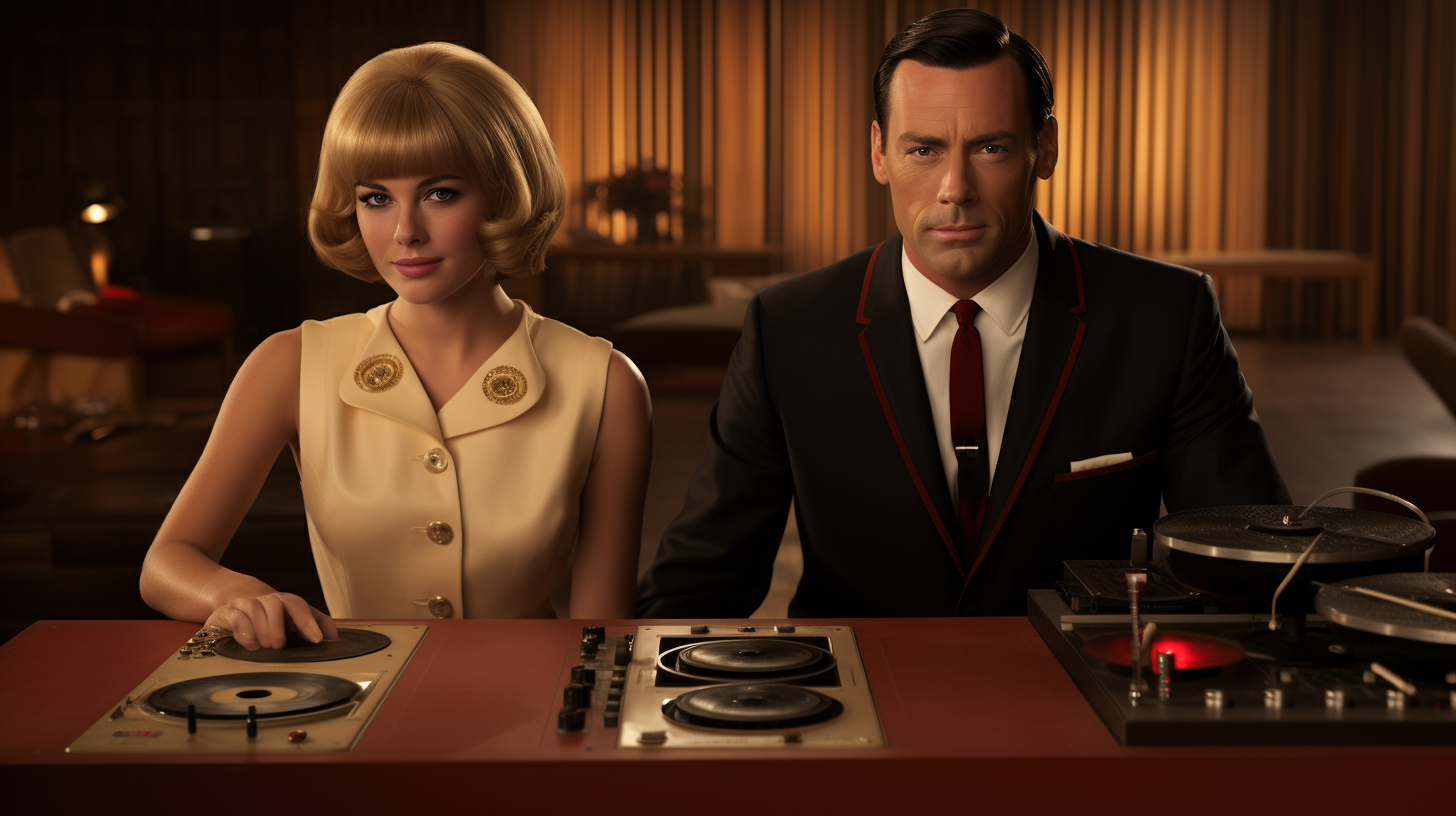 Cinematic still from Mad Men TV show