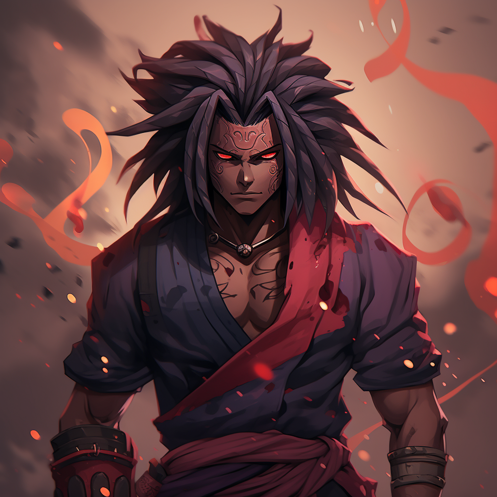 Madara 90s Game Character Illustration