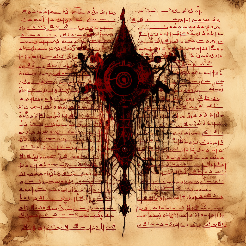 Maddened Eldritch Glyphs on Papyrus