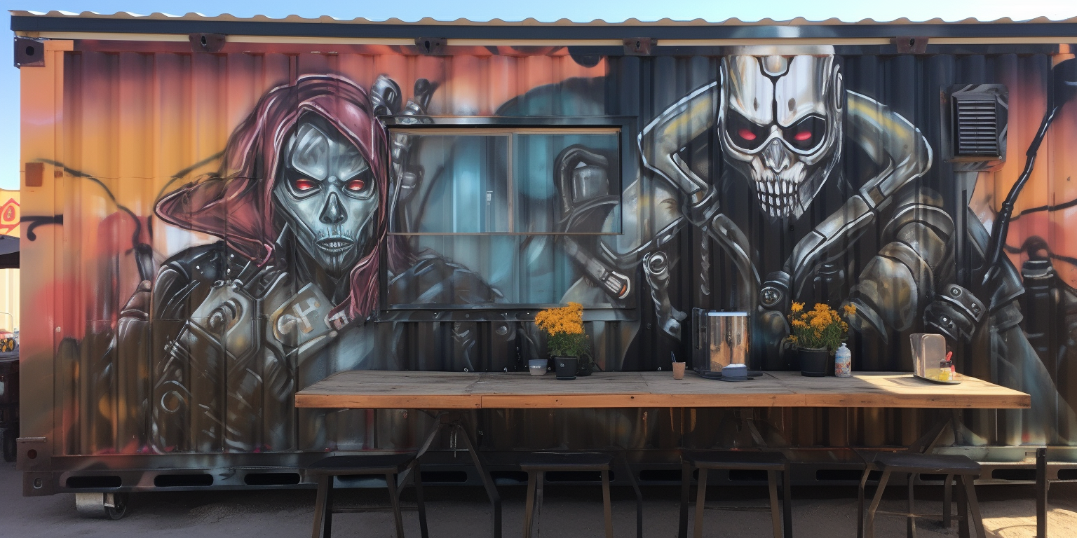 Wall mural painting of MadMax theme