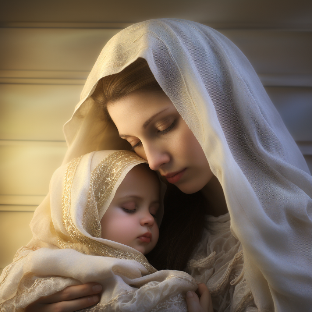 Madonna and Child in Soft Impressionistic Style