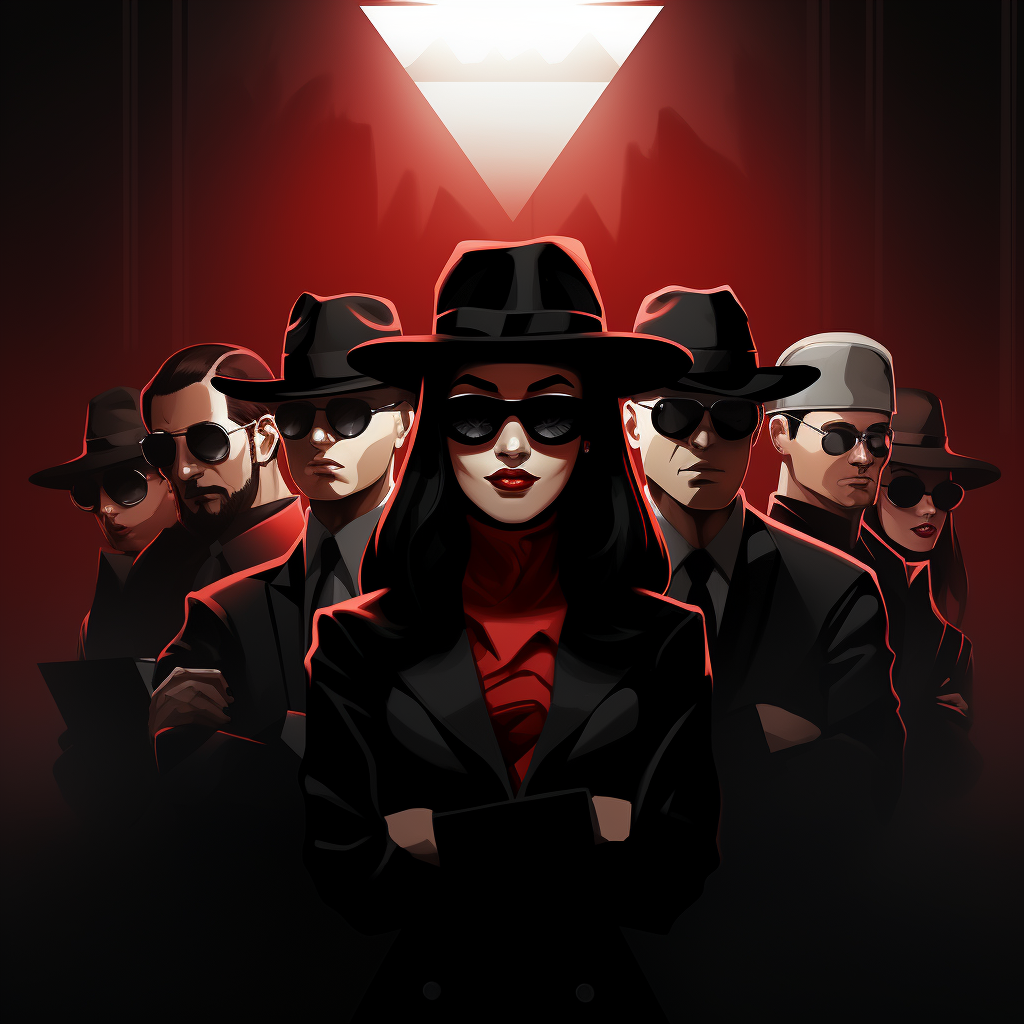 Dark and mysterious mafia banner