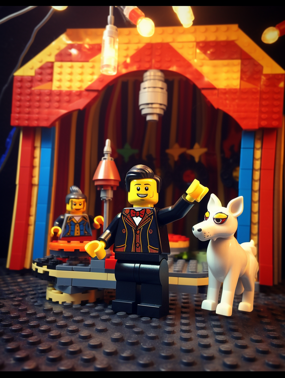 Magical kids' act in Lego movie style