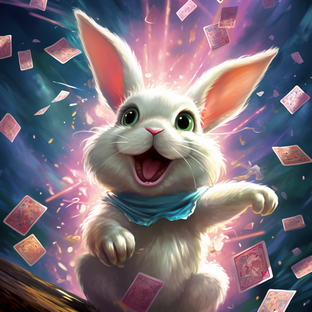 Cute bunny with Garbage Pail Kids style