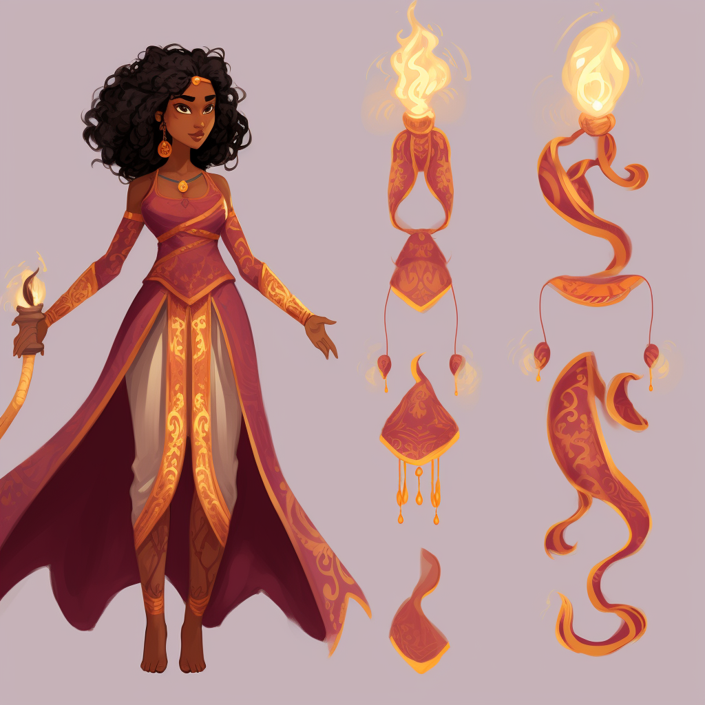 Character reference sheet for magic carpet