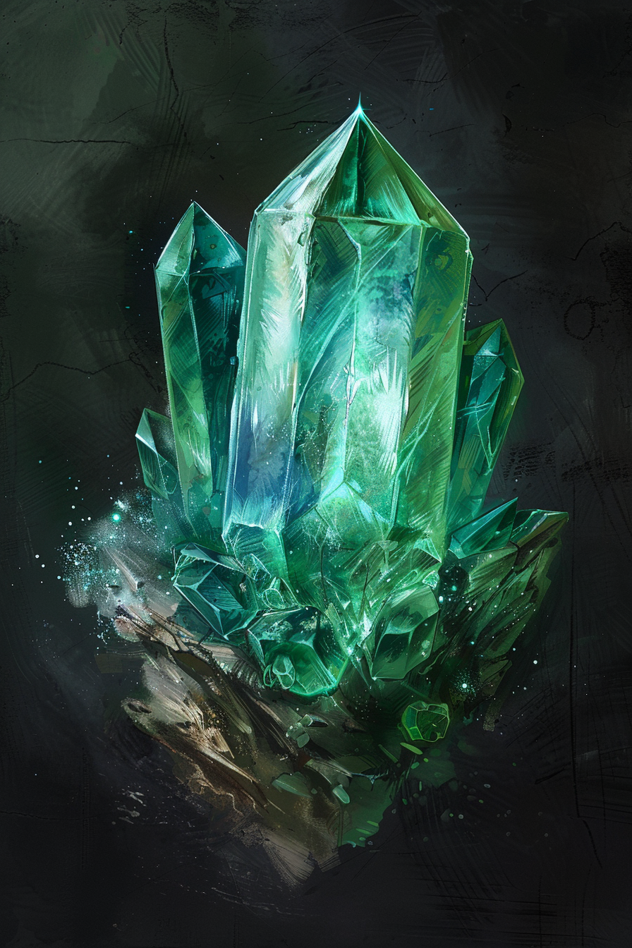 Green Blue Crystal Health Item