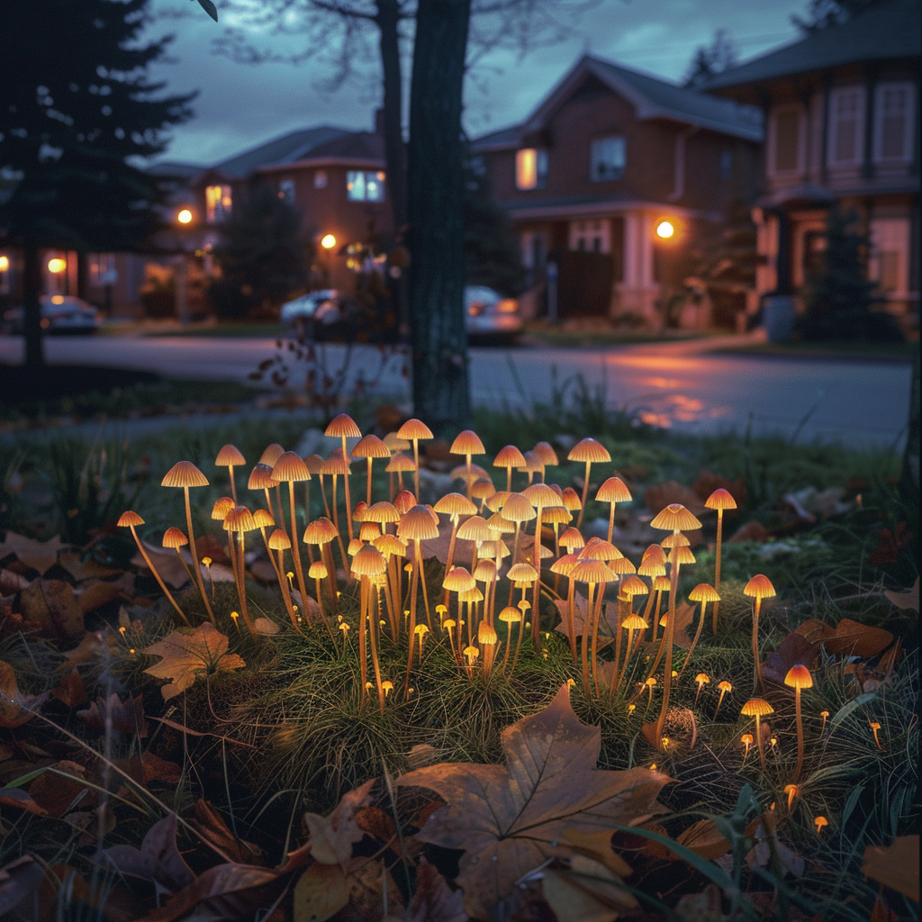 Magic mushrooms growing in High River