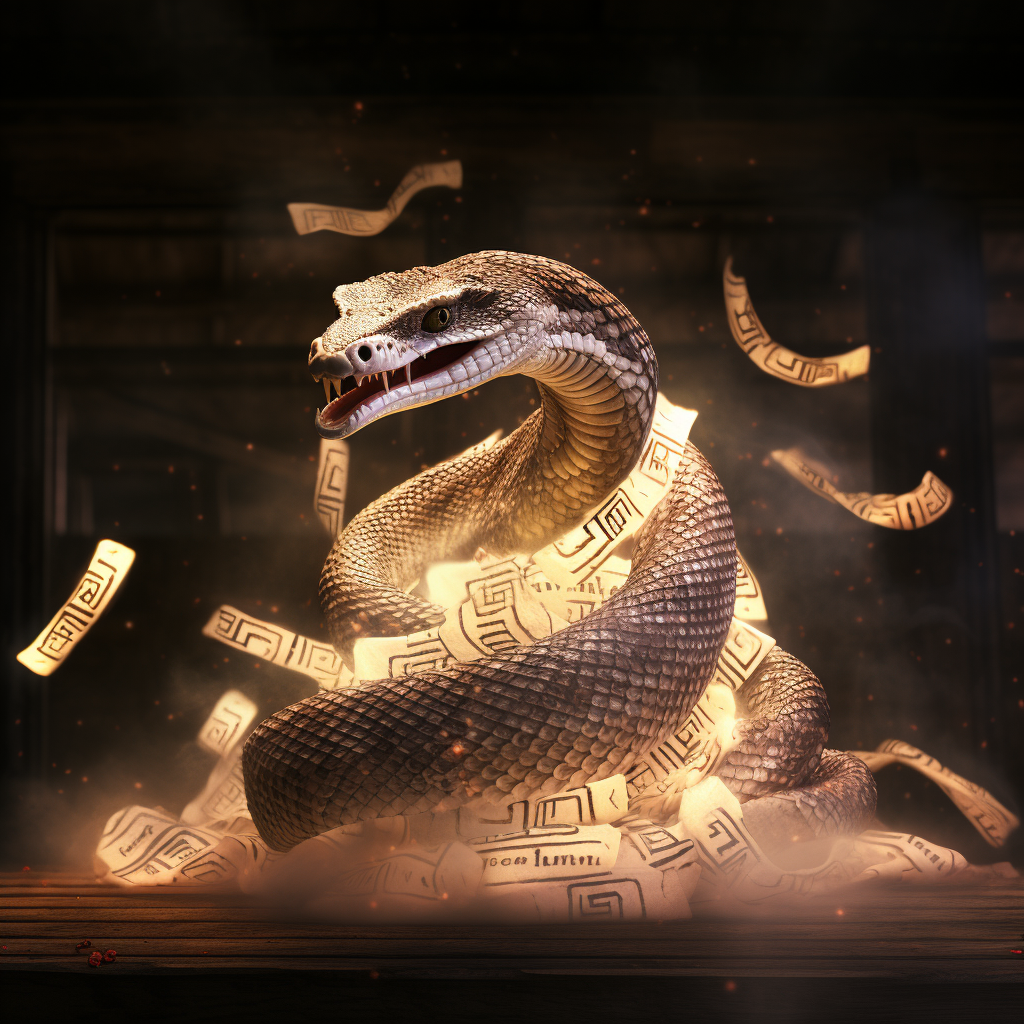 A captivating magic snake on paper