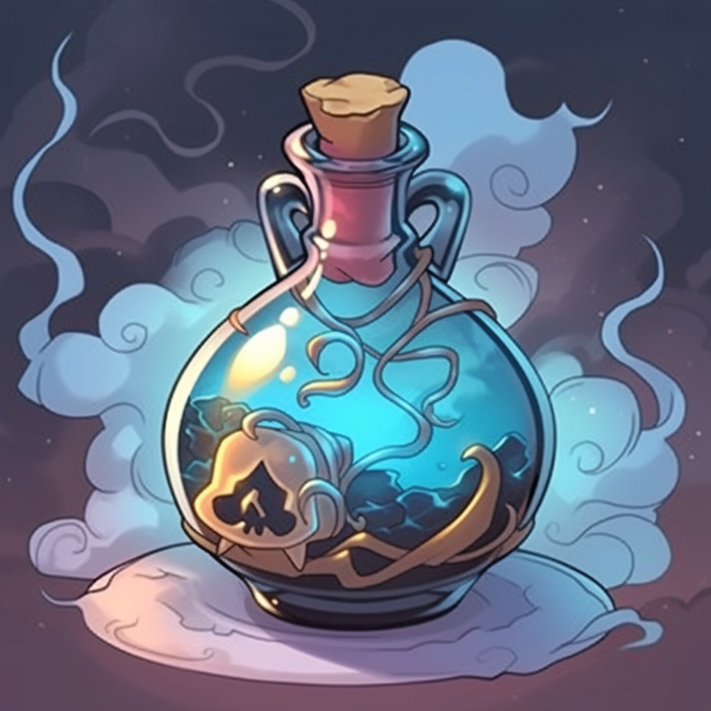 Illustration of Magic Strength Potion on Table