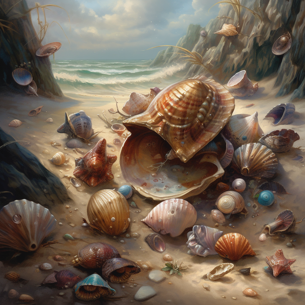 Magic Gathering Beach Seashells Hyperrealism Art