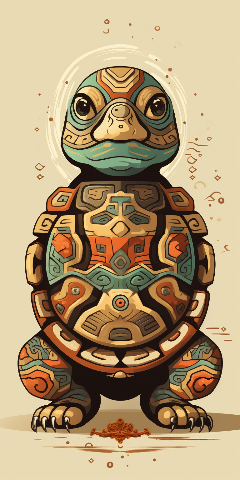 Toy magic turtle representing balance and mystery