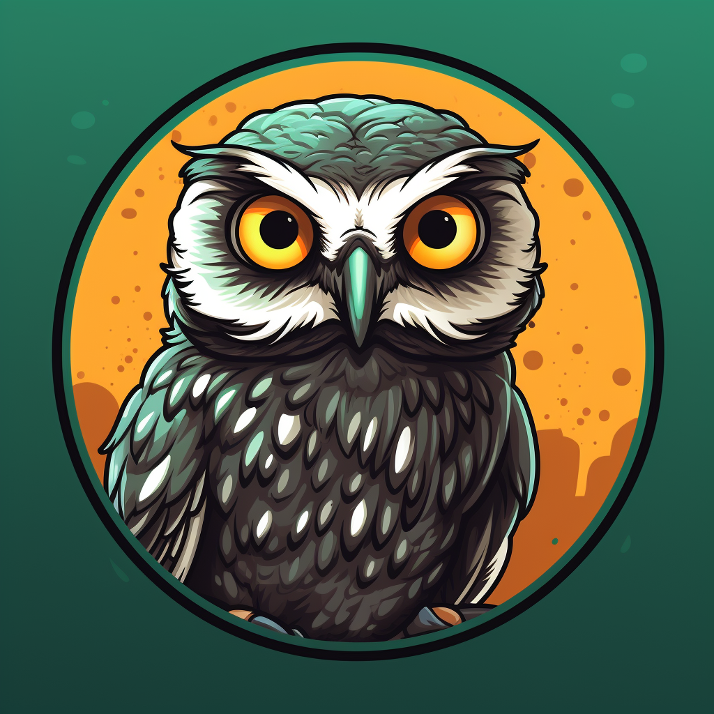 Magical burrowing owl sticker