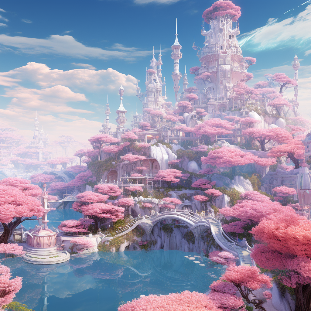 Image of magical fantasy with floating islands