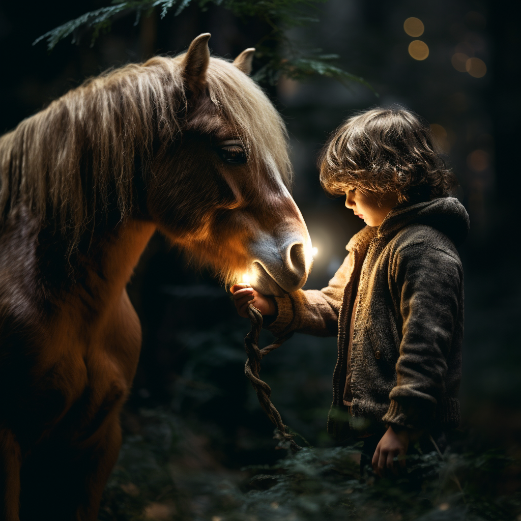 Boy and pony share heartfelt bond in magical forest