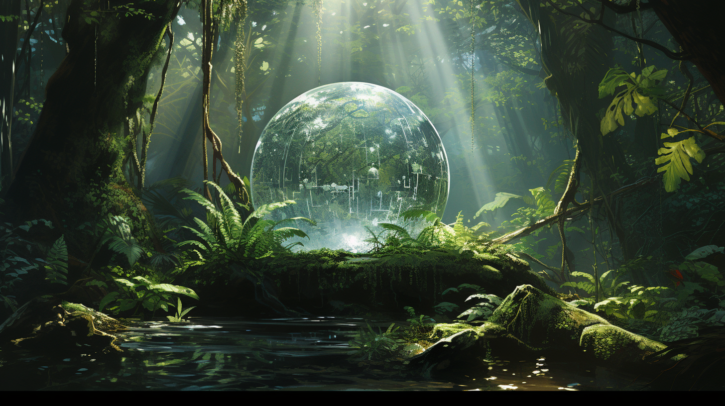 25ft Magical Gelatinous Crystal Ball in Jungle