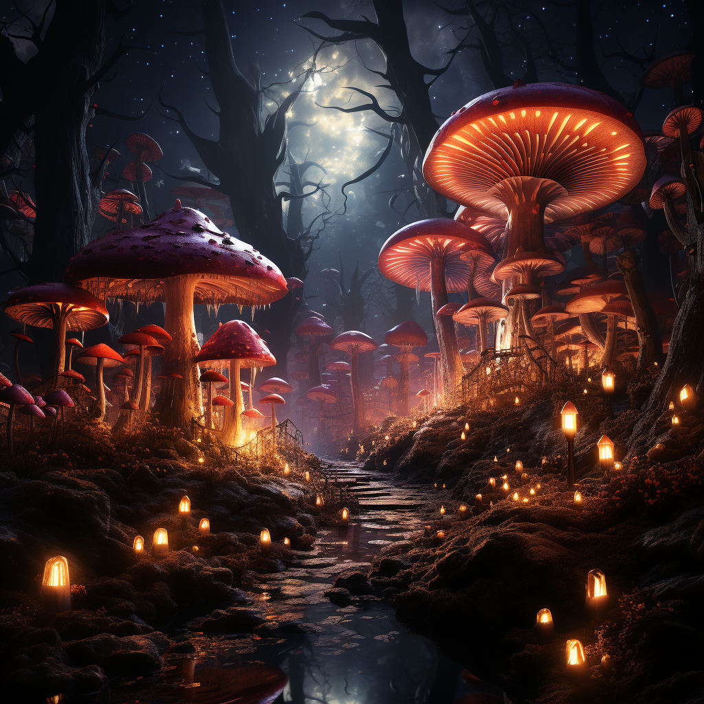 Vivid and Enchanting Mushroom Fantasy