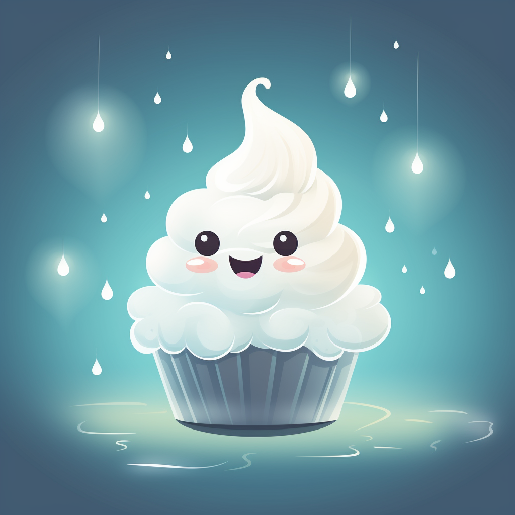 Vector illustration of a magical pink cupcake