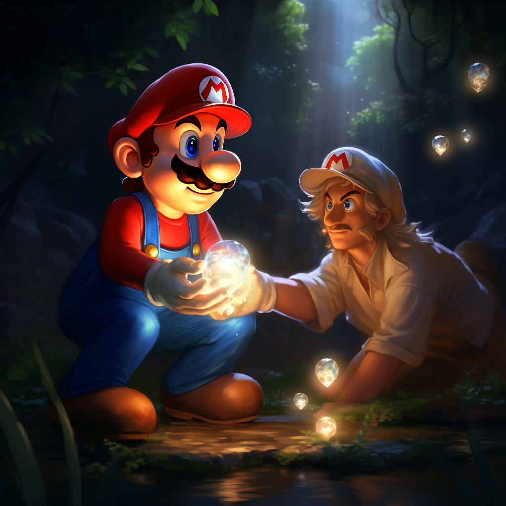 Two plumber brothers investigate a magical portal