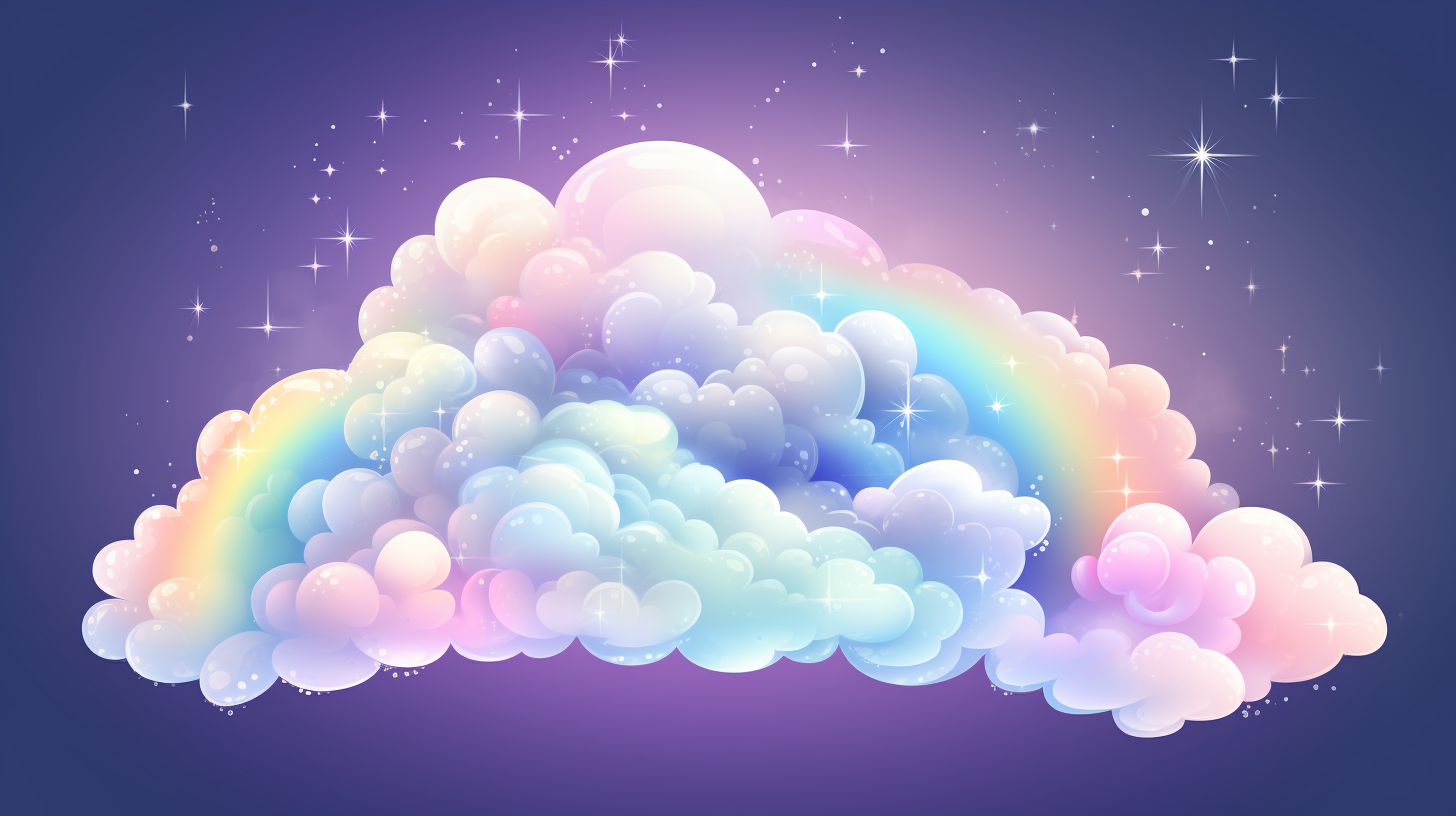 Stunning Rainbow Cloud in Pastel Colors