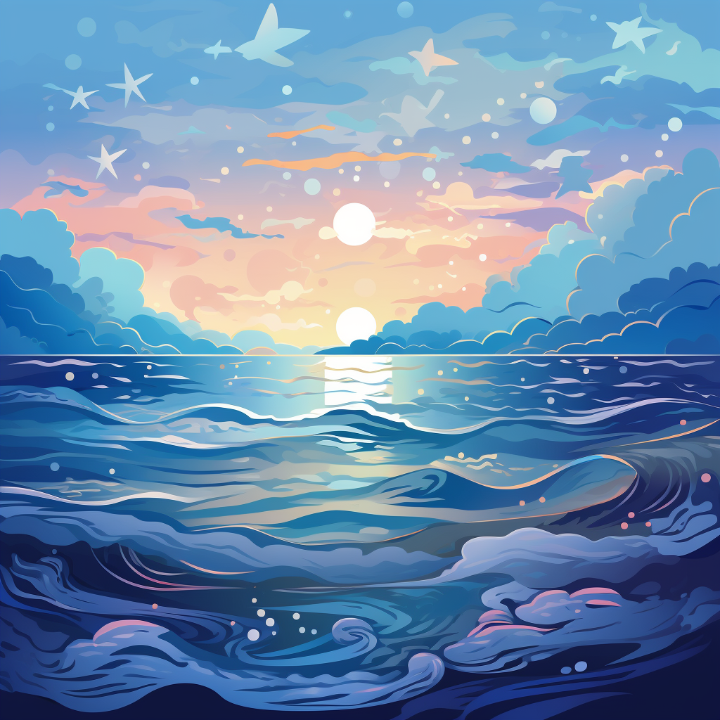 Beautiful magical sea background image