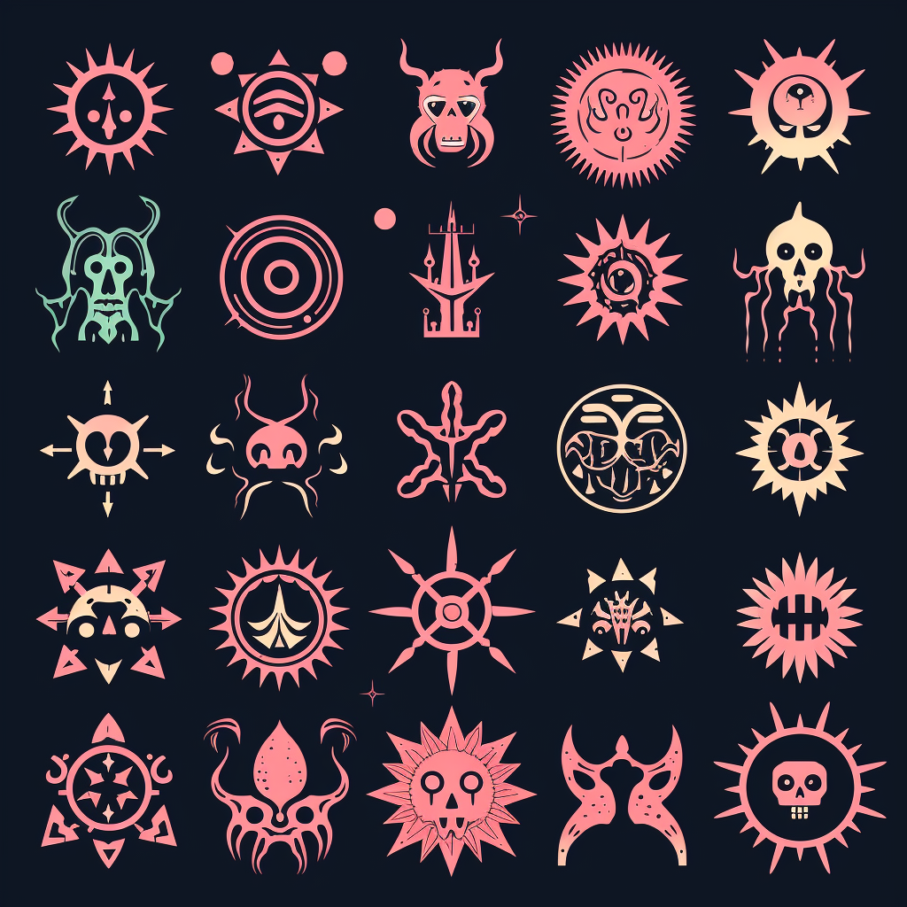 Illustration of magical symbols for a nightmare god