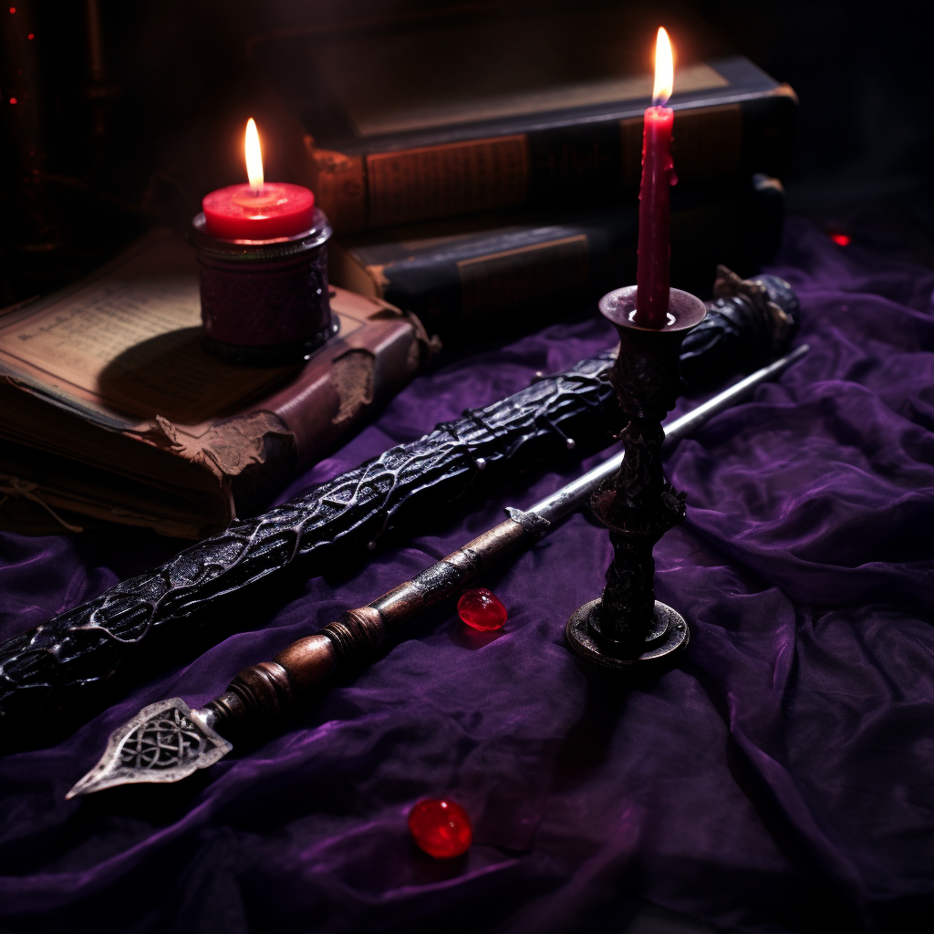 Dark Purple Wood Magic Wand