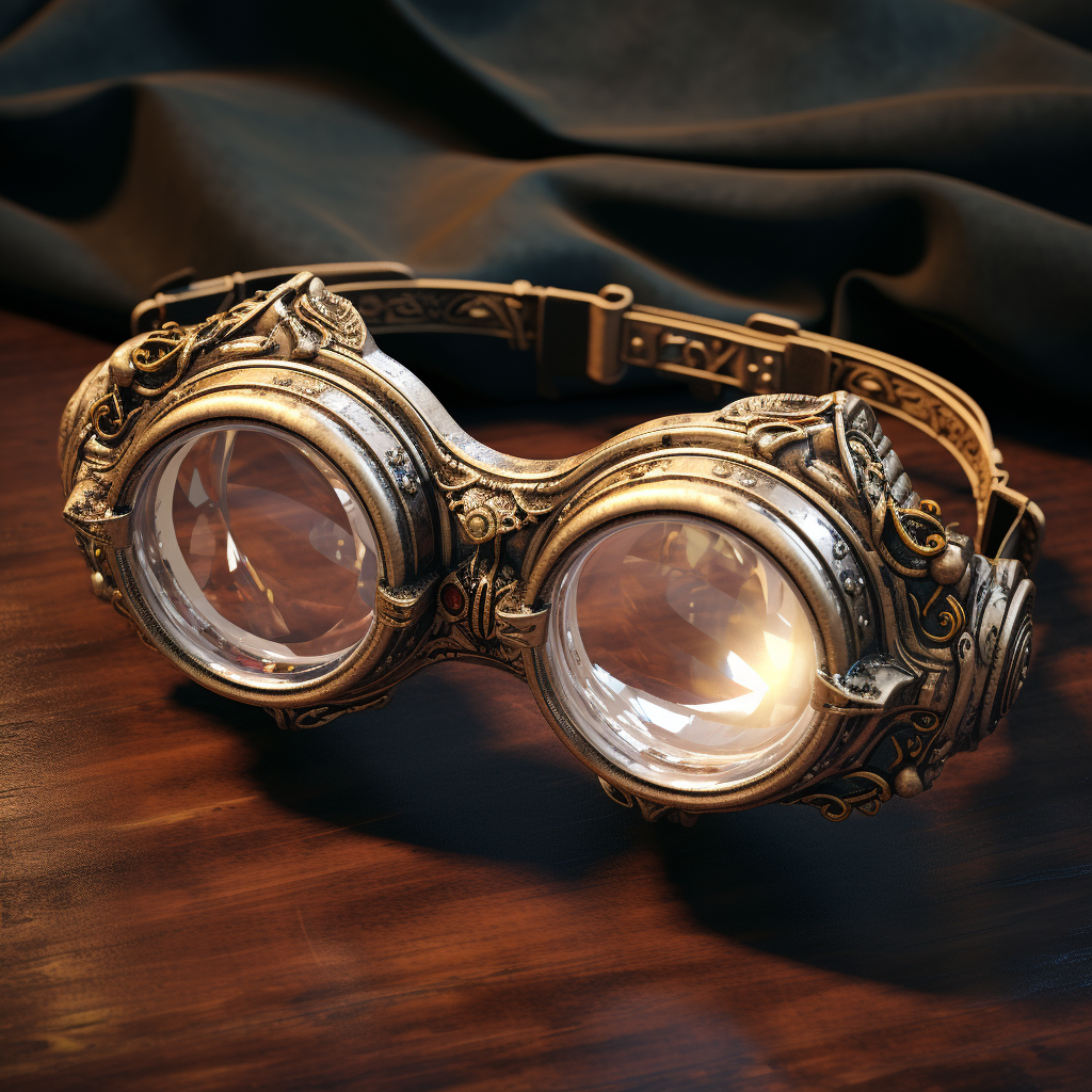 Enchanting magnifying goggles with magical effects