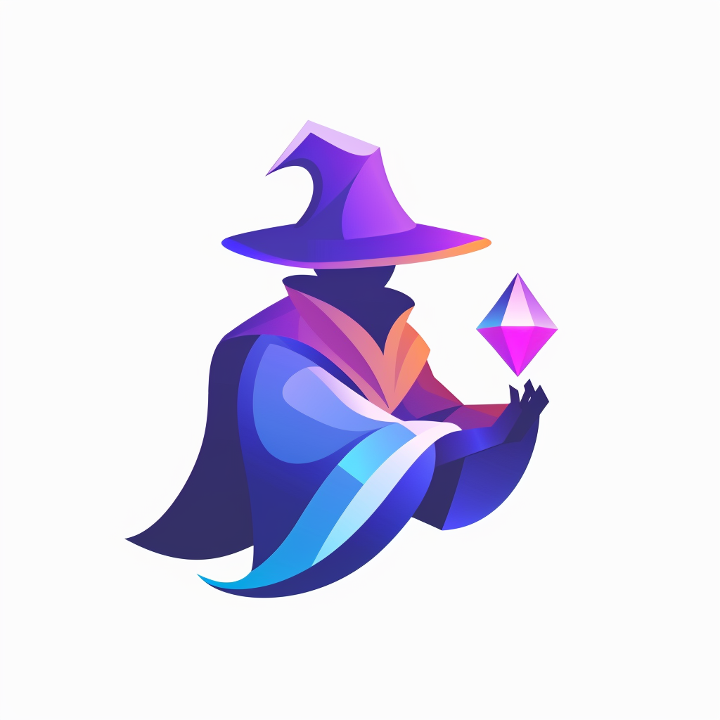 minimalist magician crystal logo