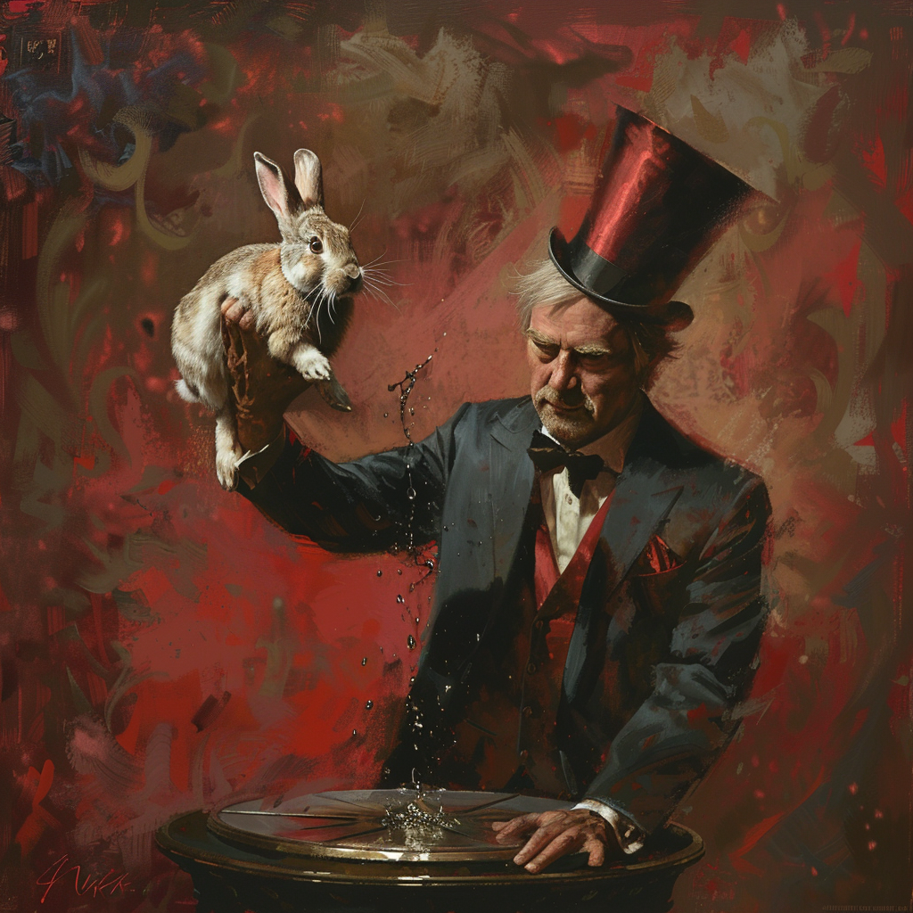 Magician Rabbit Trump Hat Trick