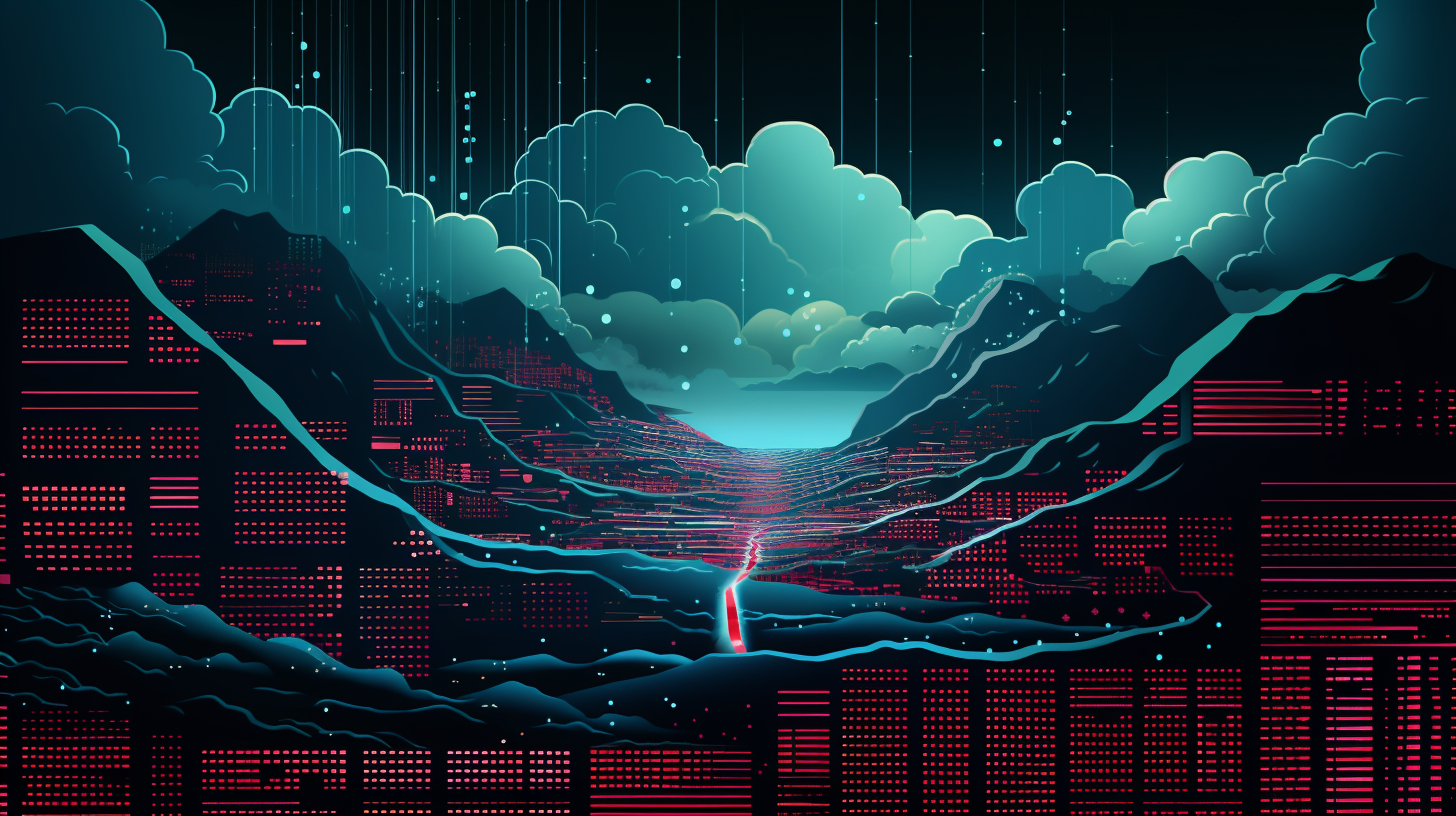 Illustration of magnet extracting data from the cloud