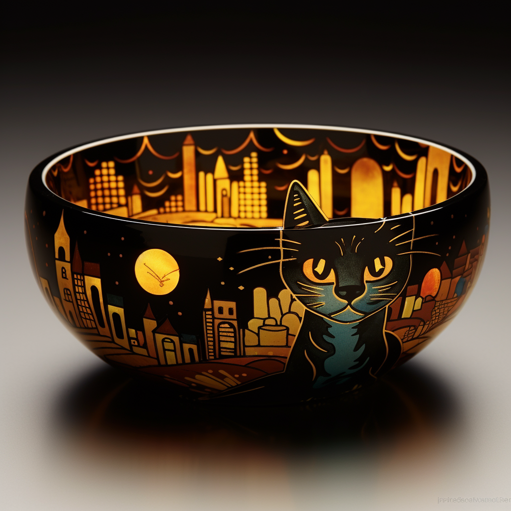 Durable and stylish cat bowl