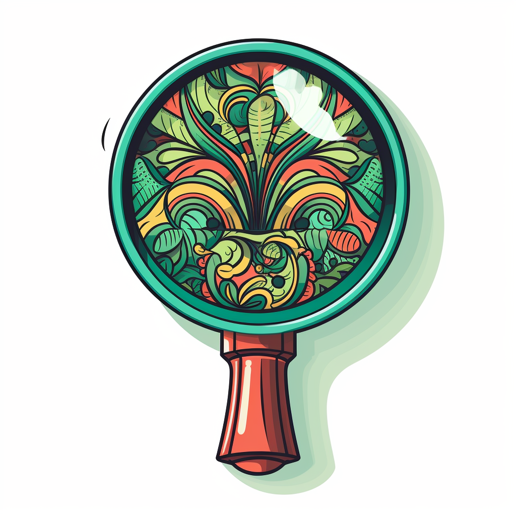 Illustration of a magnifying glass examining a form