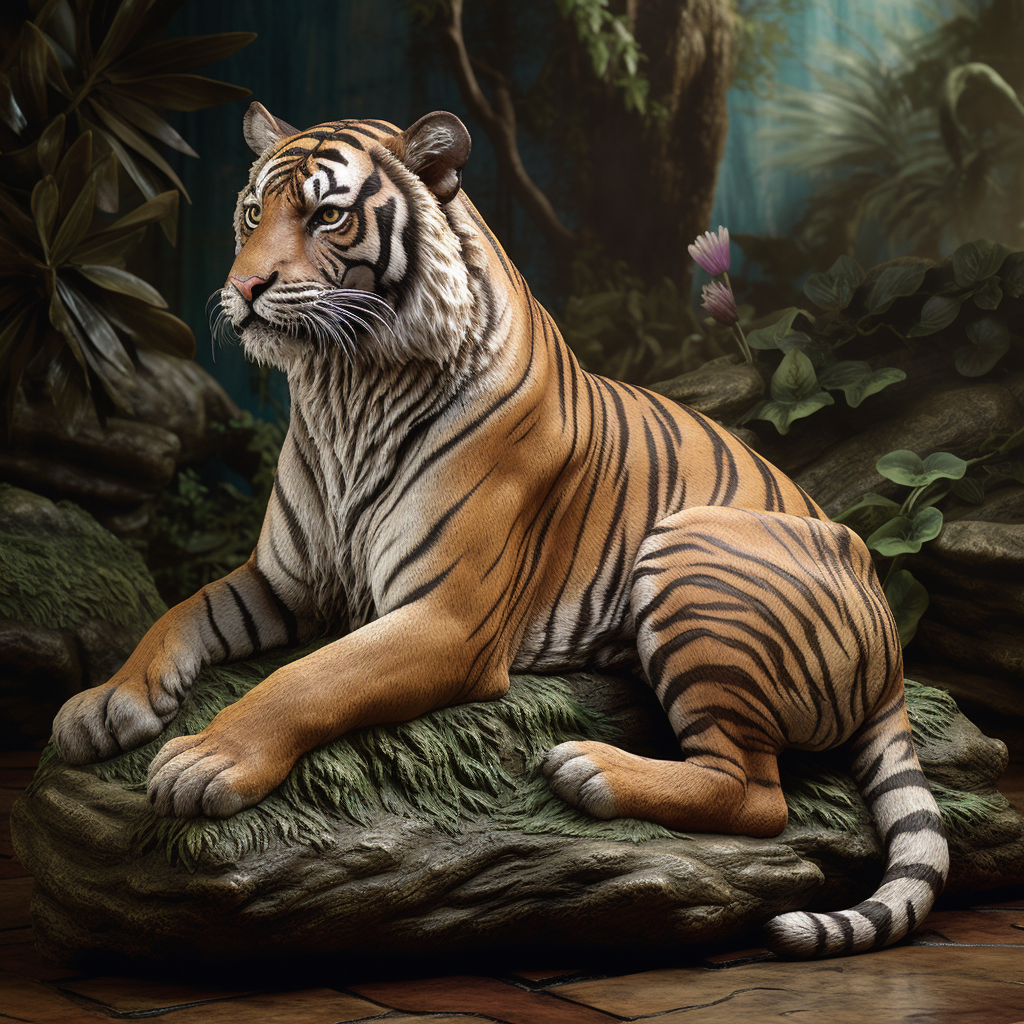 Majestic Bengal Tiger in Mystical Jungle