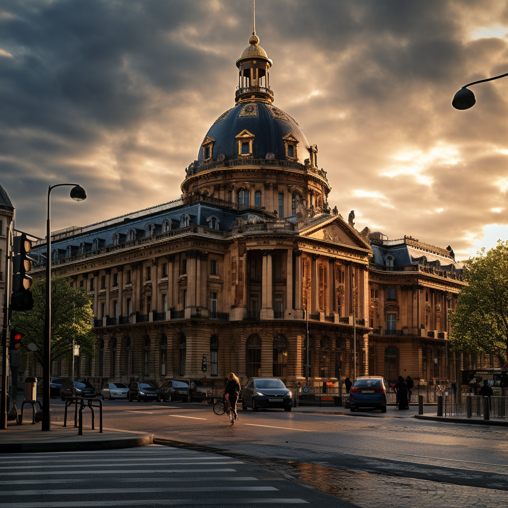 Majestic buildings in Paris