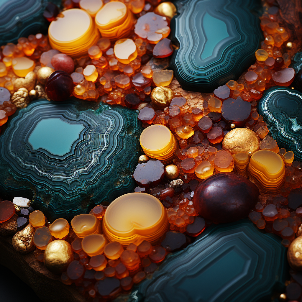 Malachite texture in warm colors