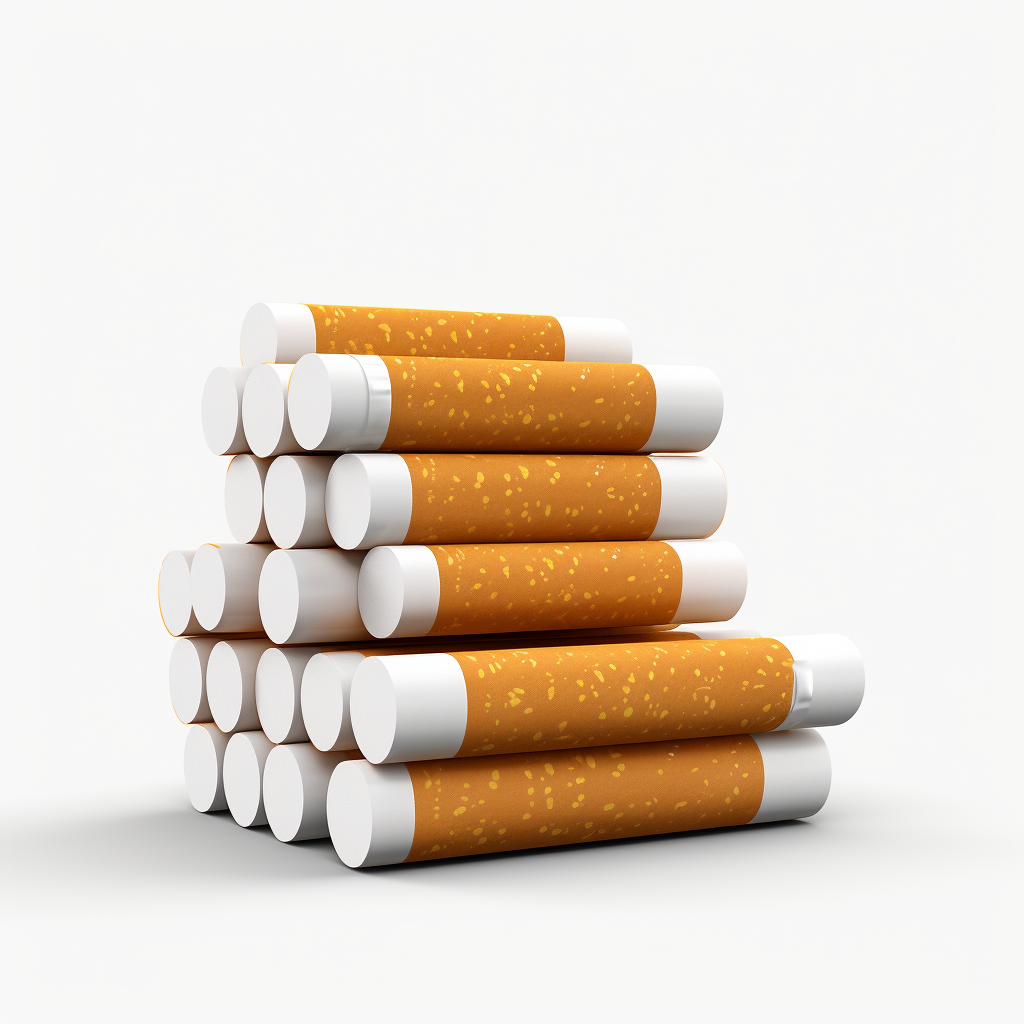 3D Malboro Cigarettes Pack on White Background