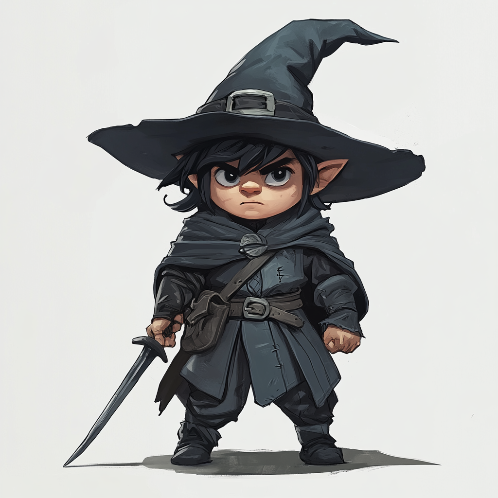 Male Gnome Rogue DnD Character