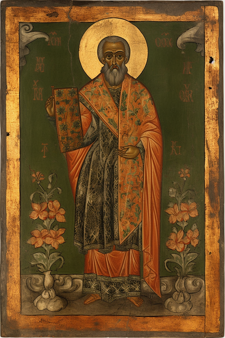 Male Holly Orthodox Icon Painting