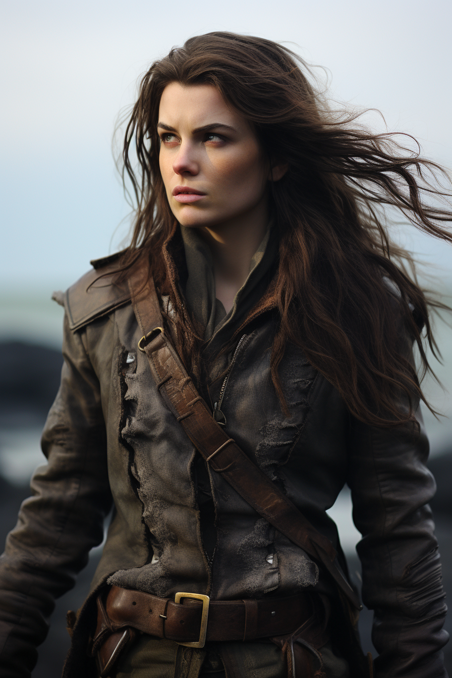 Aisling Bea as a male travelling ranger with straight hair